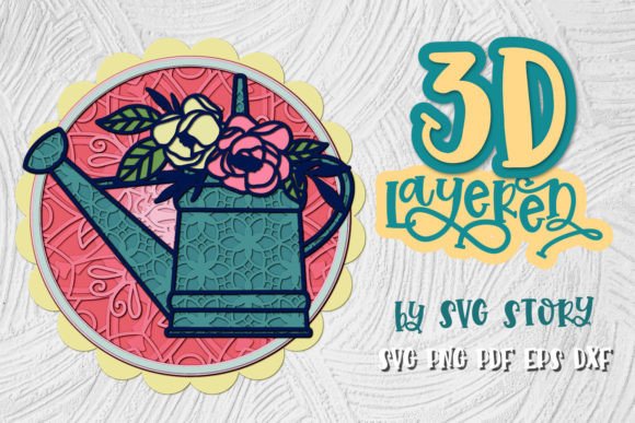 3D Layered Easter Design Watering Can: A Creative and Functional Garden Essential