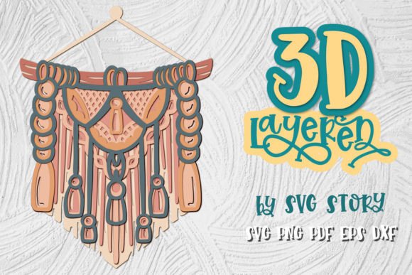 3D Layered Macrame Design SVG