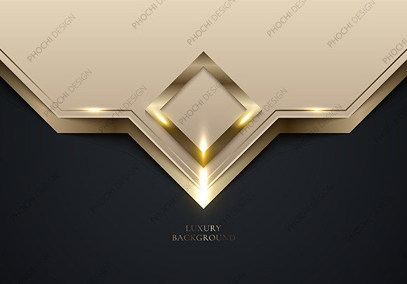 3D Modern Luxury Design Geometric Golden