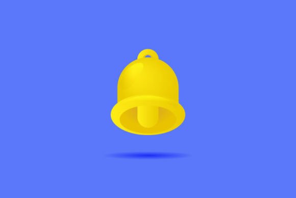 3D Notification Alert Design Vector