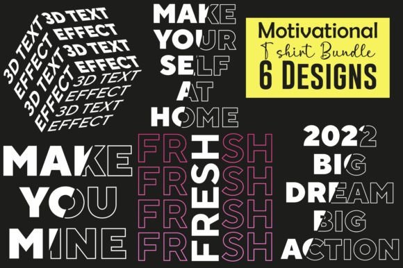 Best 3D Typography Tshirt Design Bundle: Elevate Your Style with Bold, Eye-Catching Designs