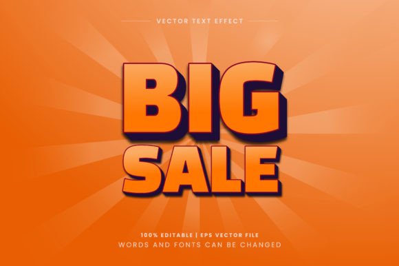Big Sale Editable 3D Text Effect Design: A Practical Overview