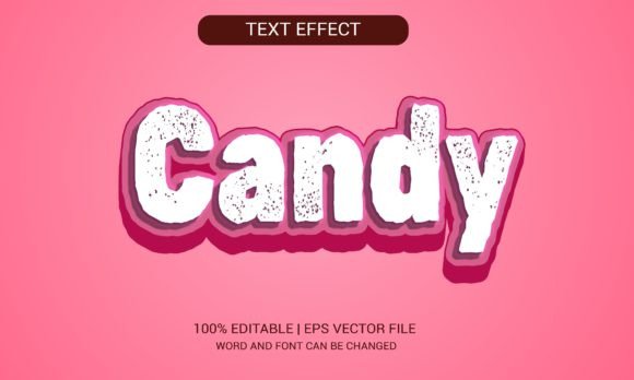 Candy 3D Text Effect Design: A Unique Approach to Digital Typography