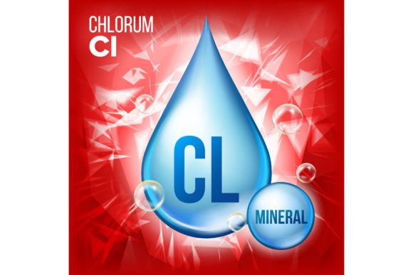 Cl Chlorum Vector. Mineral Blue Drop: A Comprehensive Evaluation