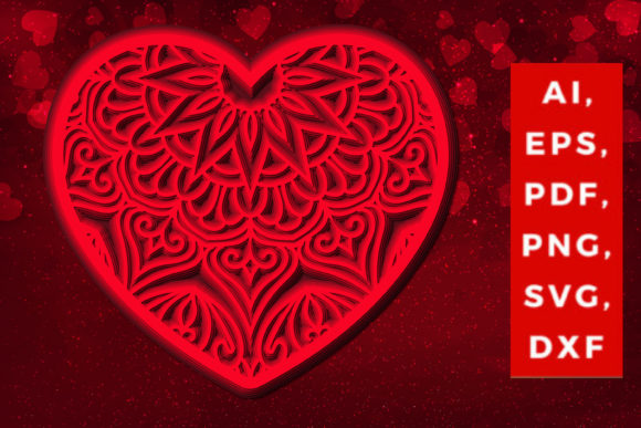 Layered 3D Valentine Hearts Design SVG: A Modern Expression of Love in Digital Art
