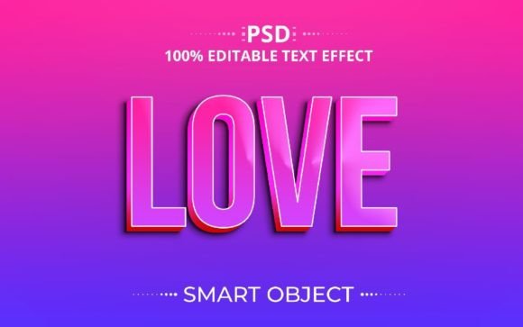 Love 3D Text Effect Design: A Creative Expression of Emotion and Style