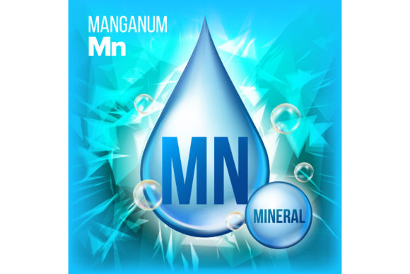 Mn Manganum Vector. Mineral Blue Drop: A Comprehensive Overview