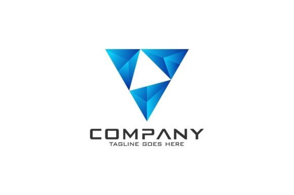 Modern 3D Triangle Logo Design