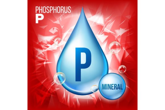 P Phosphorus Vector. Mineral Blue Drop: A Modern Approach to Resource Management