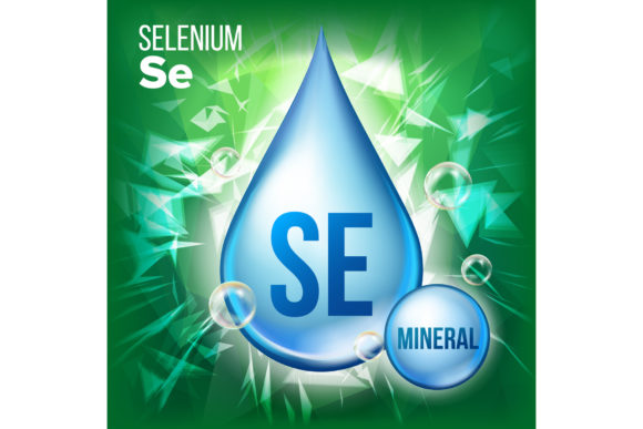 Se Selenium Vector. Mineral Blue Drop