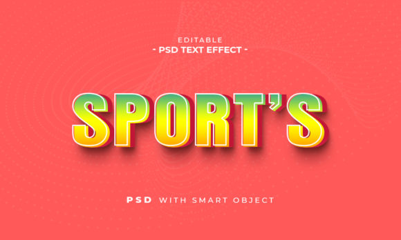 Sports 3D Text Effect Design