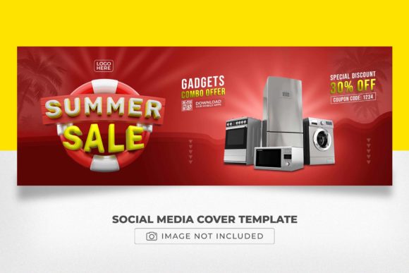 Summer Sale 3d Facebook Cover Design PSD