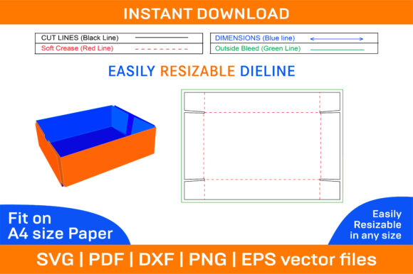 Tray Corrugated Box, Glued Type Standard