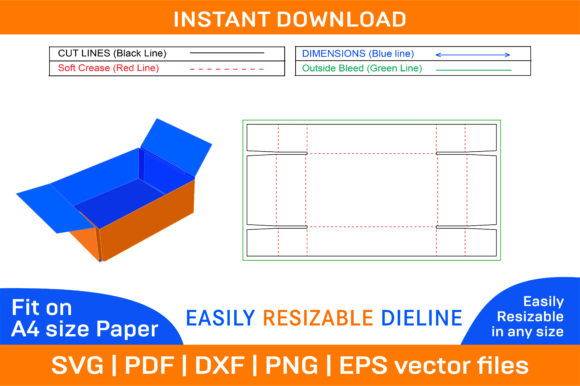 Tray Corrugated Folding Box Dieline Explained