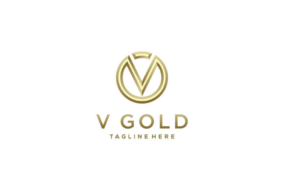 V Gold Geometric 3d Logo: A Modern Branding Solution