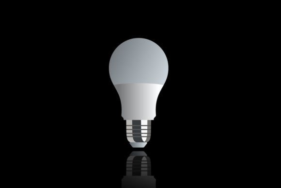 White 3D Light Bulb on Black Background: A Symbol of Innovation and Creativity